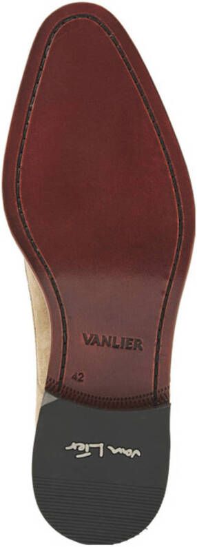 Van Lier Madison suède veterschoenen taupe