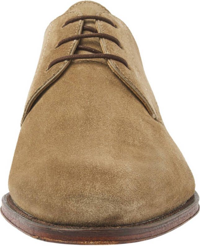 Van Lier Madison suède veterschoenen taupe