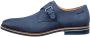Van Lier nubuck gespschoenen blauw - Thumbnail 2