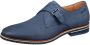 Van Lier nubuck gespschoenen blauw - Thumbnail 3