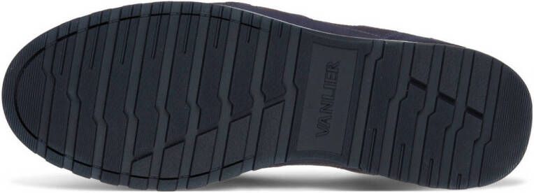 Van Lier nubuck sneakers donkerblauw