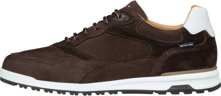 Van Lier nubuck sneakers donkerbruin
