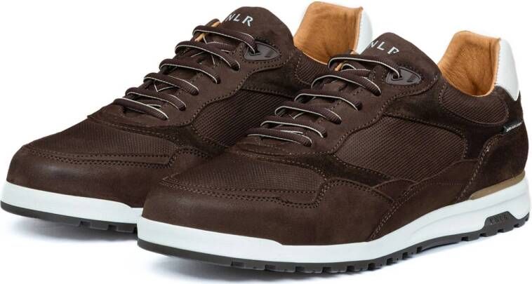Van Lier nubuck sneakers donkerbruin