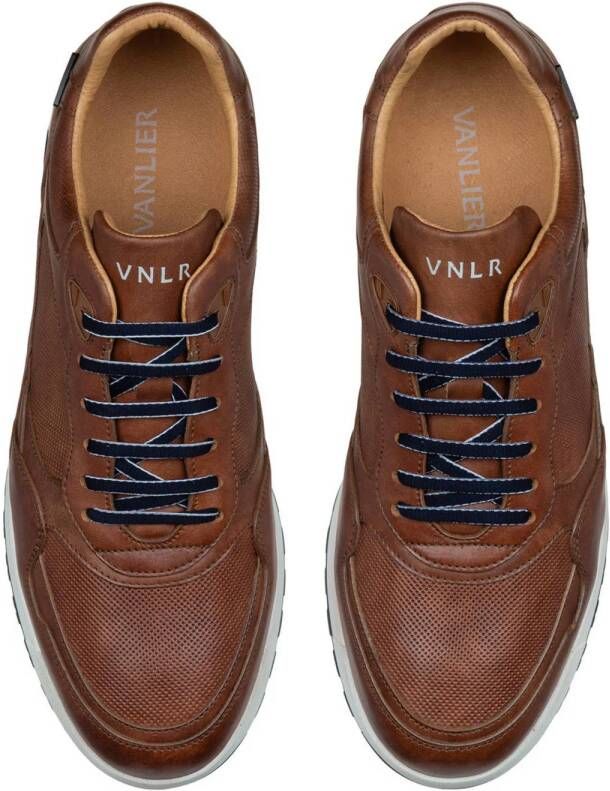 Van Lier Nubuck sneakers licht cognac