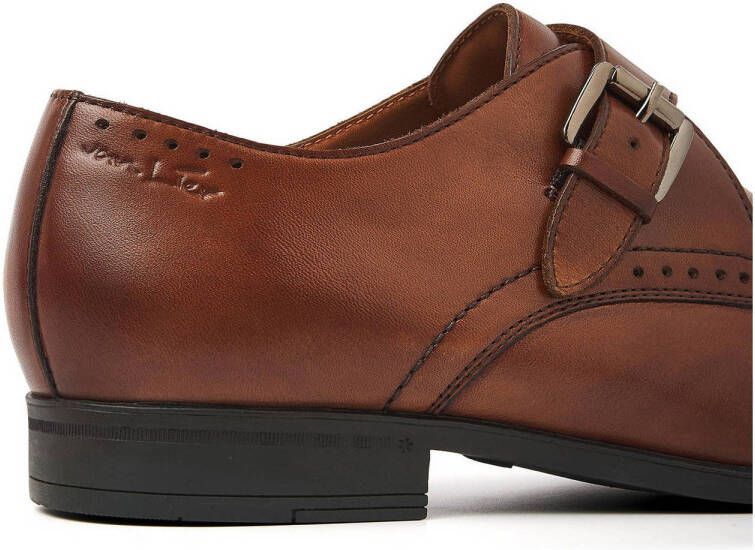 Van Lier Portofino leren gespschoenen cognac