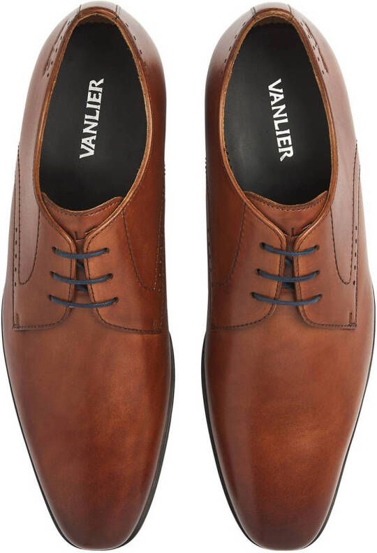 Van Lier Portofino leren veterschoenen cognac