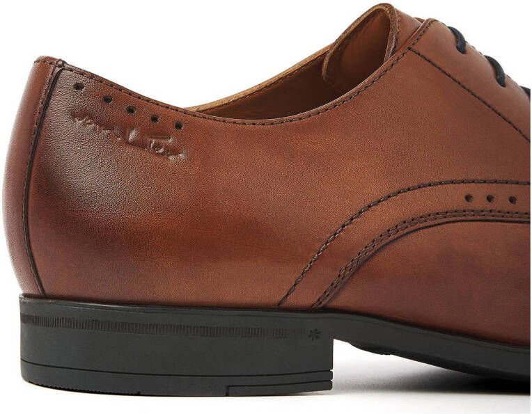 Van Lier Portofino leren veterschoenen cognac