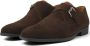 Van Lier Portofino suède gespschoenen bruin - Thumbnail 3