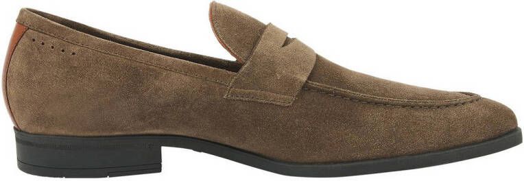 Van Lier Portofino suède loafers taupe