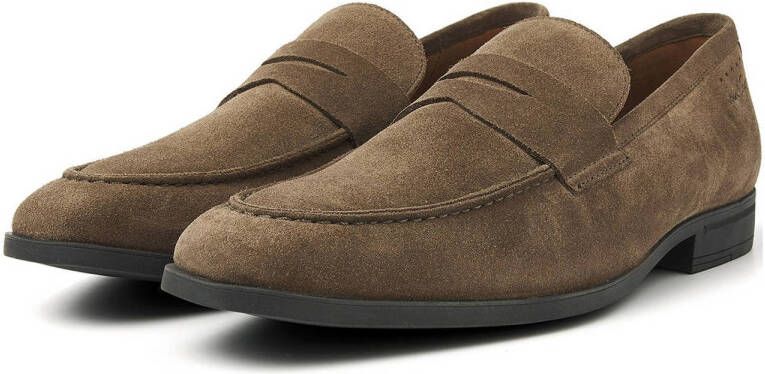 Van Lier Portofino suède loafers taupe