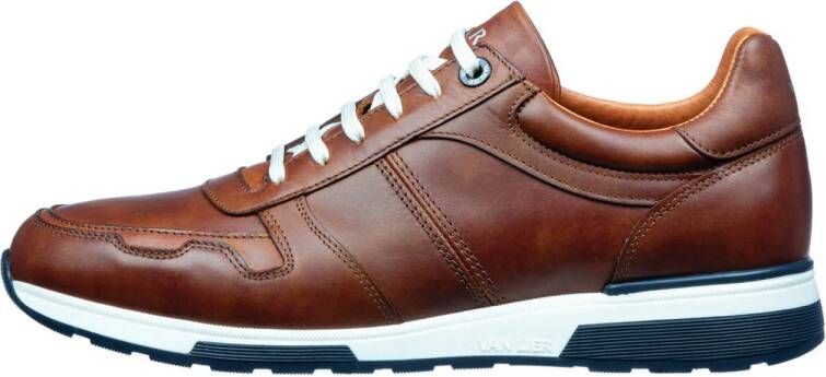 Van Lier Positano leren sneakers cognac