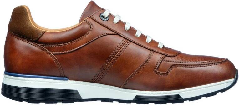 Van Lier Positano leren sneakers cognac