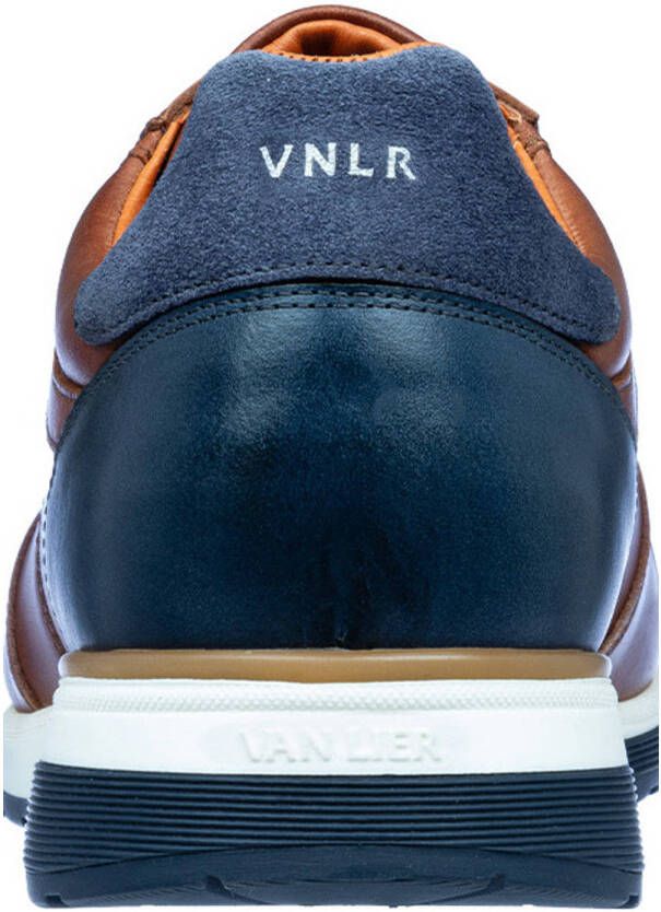 Van Lier Positano leren sneakers licht cognac