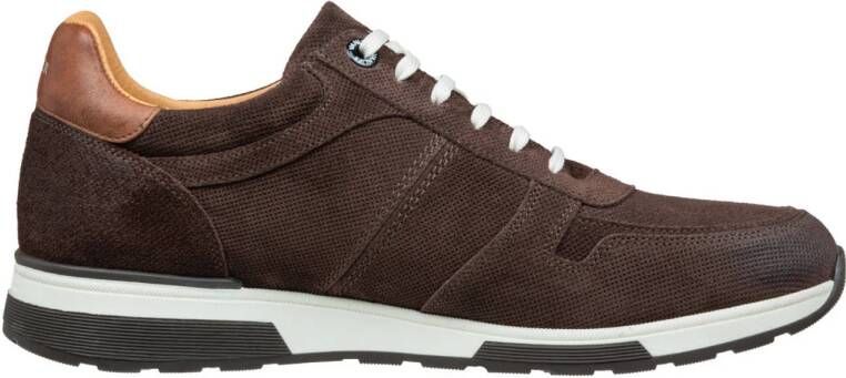 Van Lier Positano suède sneakers bruin