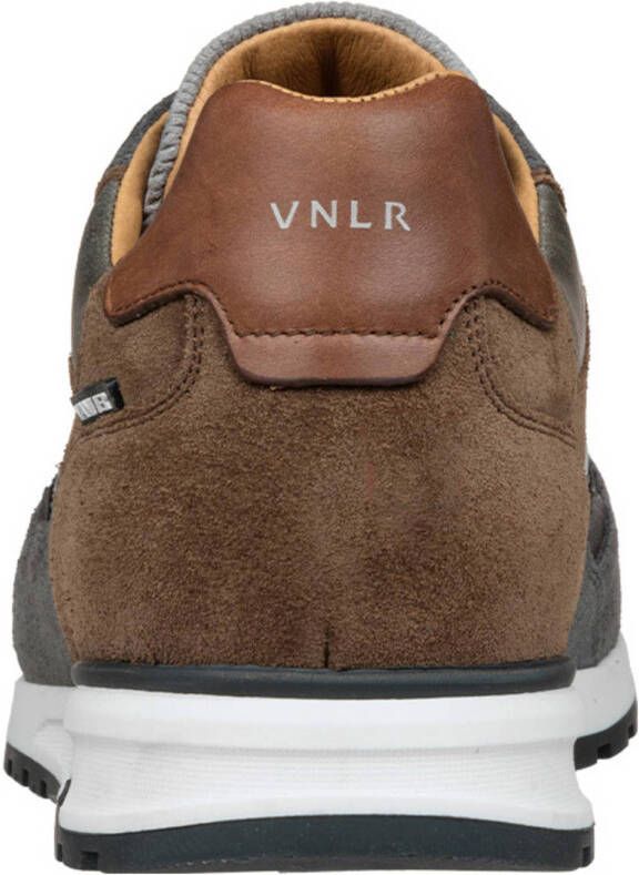 Van Lier Ravello leren sneakers grijs