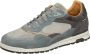 Van Lier Ravello leren sneakers grijsblauw - Thumbnail 2