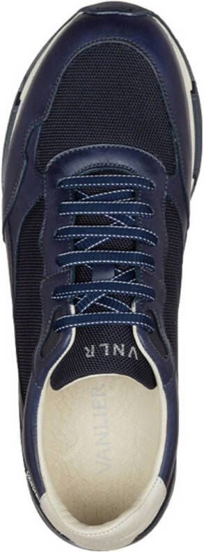 Van Lier Romeo leren sneakers donkerblauw