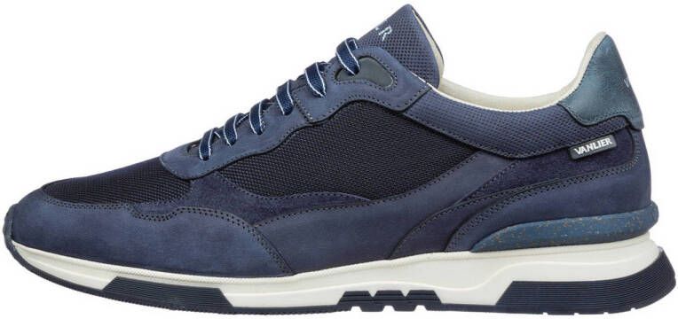 Van Lier Romeo nubuck sneakers donkerblauw