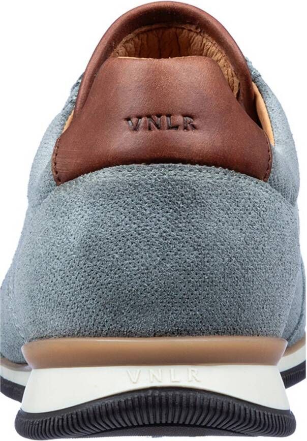 Van Lier suède sneakers grijsblauw