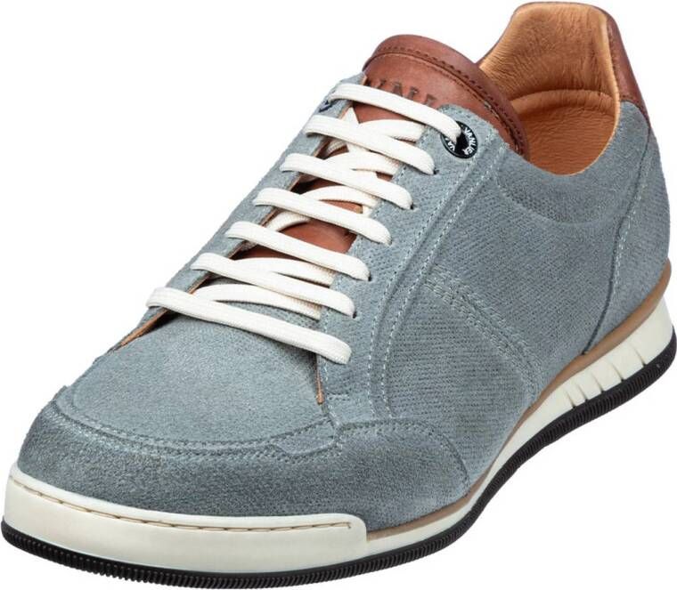 Van Lier suède sneakers grijsblauw