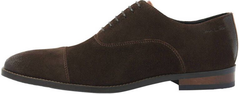 Van Lier suède veterschoenen bruin