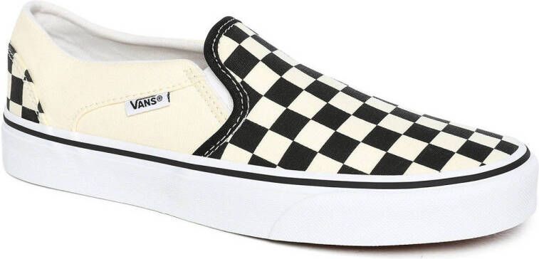 VANS Asher Slip-On Checkerboard sneakers ecru zwart