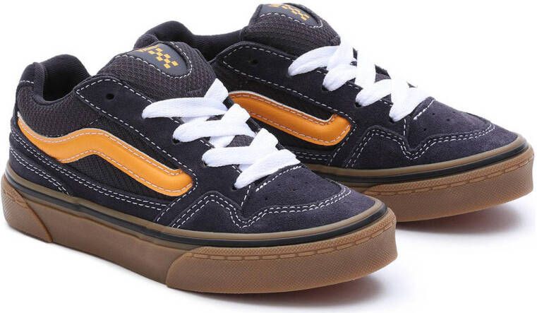 Vans Caldrone suède sneakers zwart oranje Jongens Meisjes Suede Meerkleurig 27