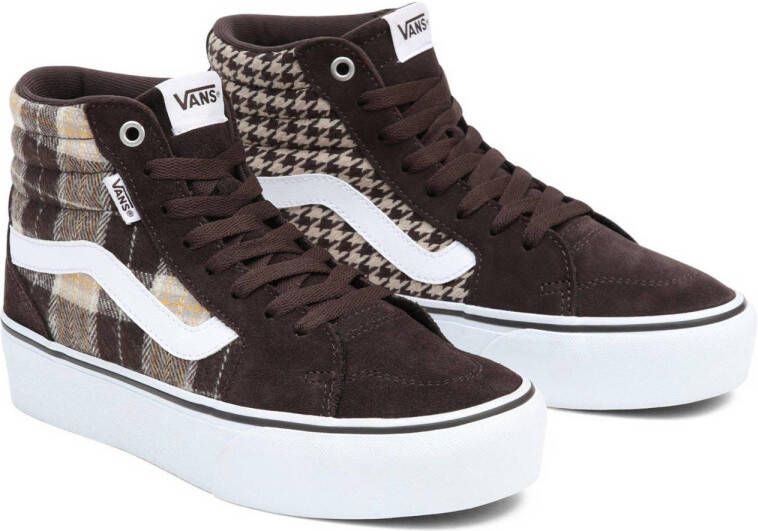 VANS Filmore Hi Platform Animal sneakers donkerbruin wit