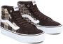 Vans WM Filmore Hi Platform Dames vrijetijds schoenen Plaid Mix Brown White - Thumbnail 3