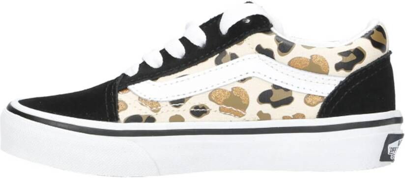 VANS Old Skool Leopard Glitter sneakers zwart camel ecru
