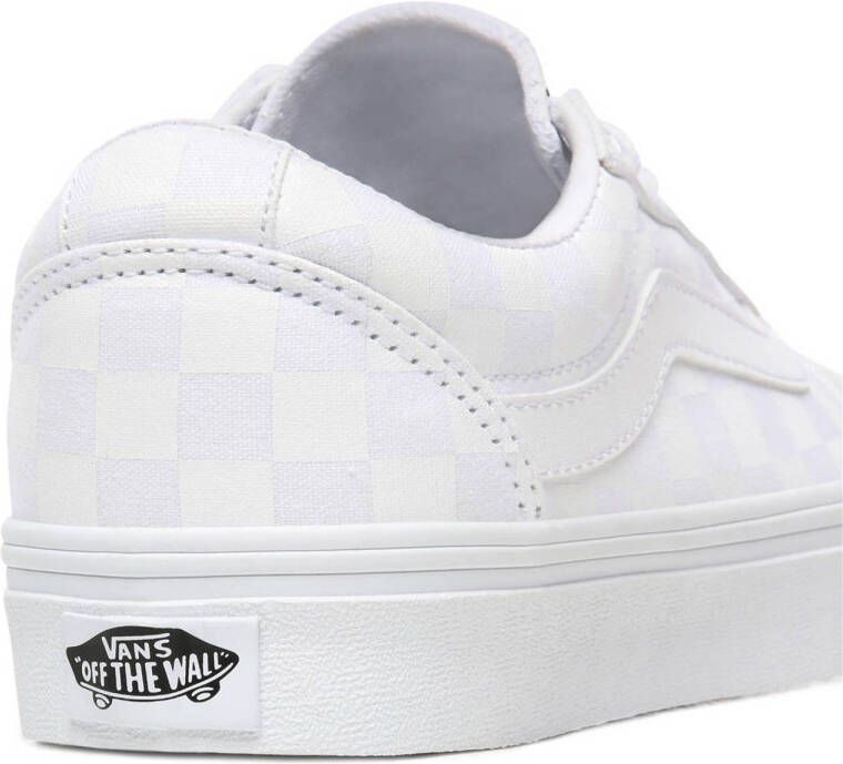 VANS Ward Checkerboard sneakers wit lichtgrijs