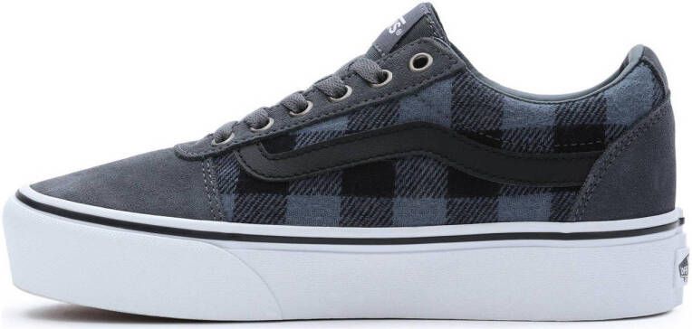 VANS Ward Plaid Platform sneakers grijs wit