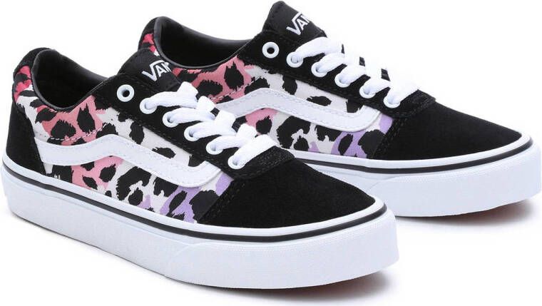 VANS Ward sneakers zwart wit roze