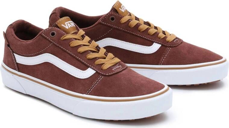 VANS Ward suède sneakers donkerrood wit