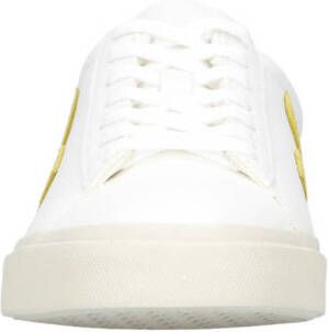 Veja Campo leren sneakers wit geel
