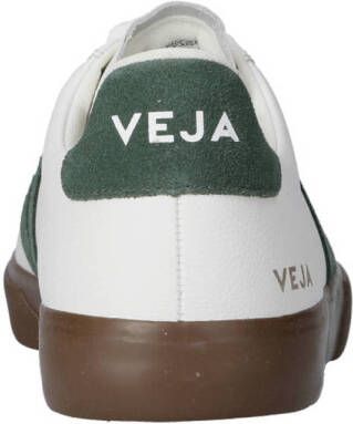 Veja Campo leren sneakers wit groen