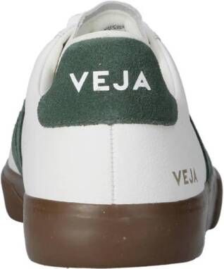 Veja Campo leren sneakers wit groen