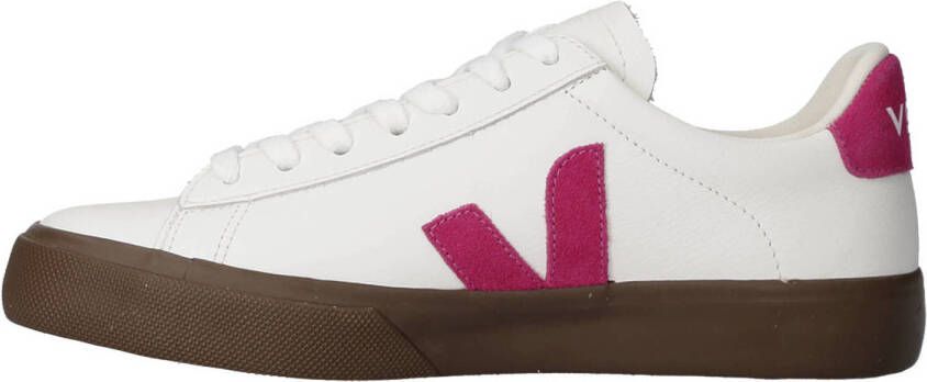 Veja Campo leren sneakers wit roze
