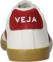 Veja Esplar Logo leren sneakers wit rood - Thumbnail 3
