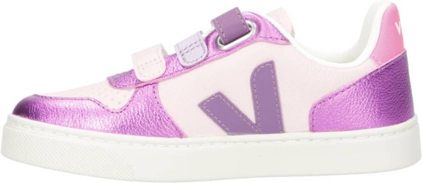 Veja Small V-10 leren sneakers roze
