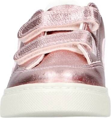 Veja SMALL V-12 leren sneakers roze metallic