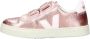 Veja SMALL V-12 leren sneakers roze metallic - Thumbnail 3