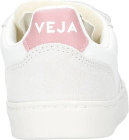 Veja Small V-90 leren sneakers wit roze