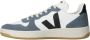 Veja V-10 leren sneakers blauw wit - Thumbnail 2