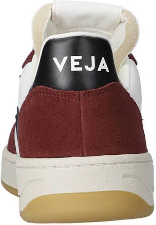 Veja V-10 leren sneakers rood wit