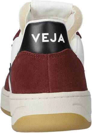 Veja V-10 leren sneakers rood wit