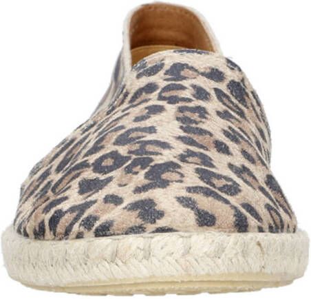 Verbenas Carmen Leren espadrilles panterprint