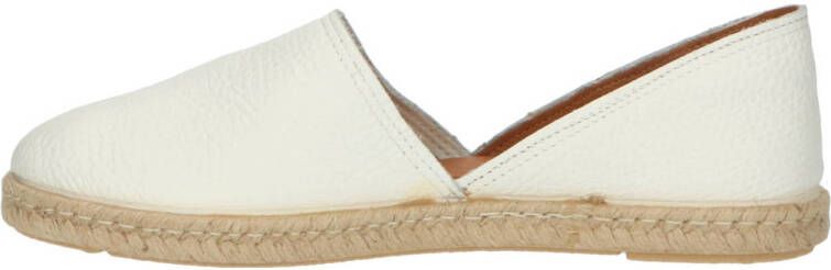 Verbenas Carmen leren espadrilles wit