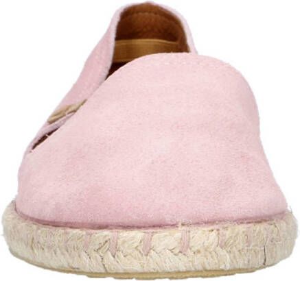 Verbenas Carmen Serraje leren espadrilles lichtroze