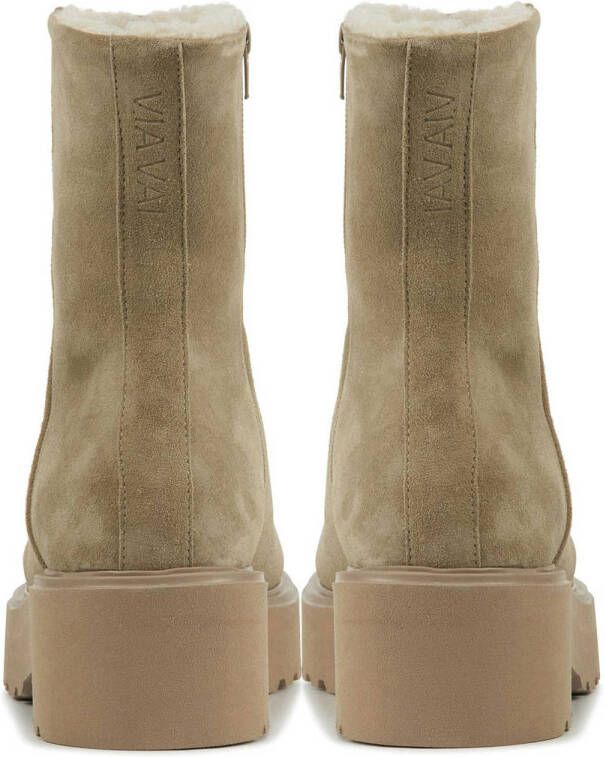 Via Vai Bobbi Mellow 59095 suède enkelboots beige